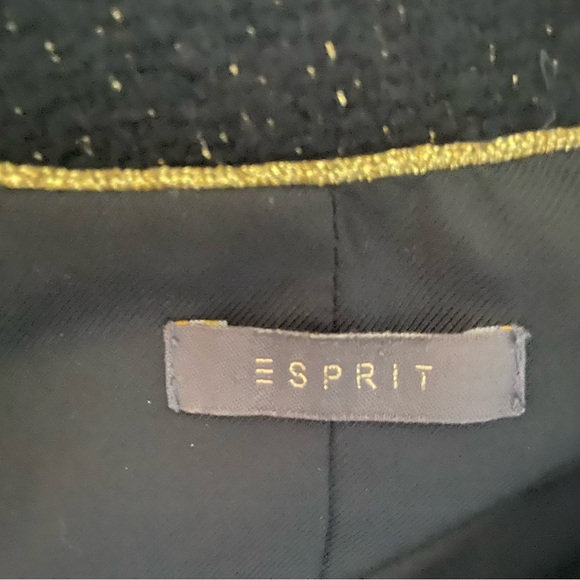 Esprit Tweed Boucle Blazer black with gold metallic thread XS - Picture 6 of 13